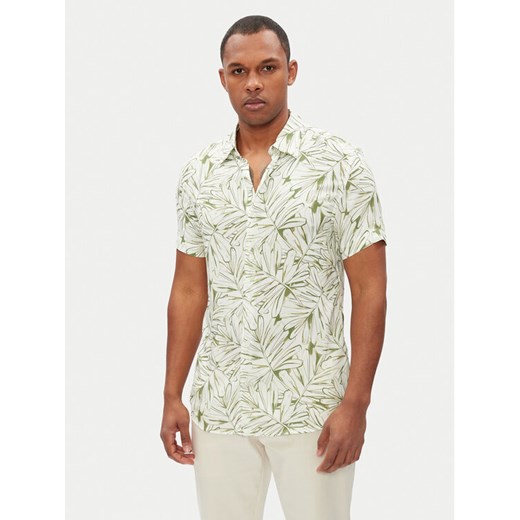 Guess Koszula M5GH75 WD4Z2 Biały Slim Fit ze sklepu MODIVO w kategorii Koszule męskie - zdjęcie 182676811