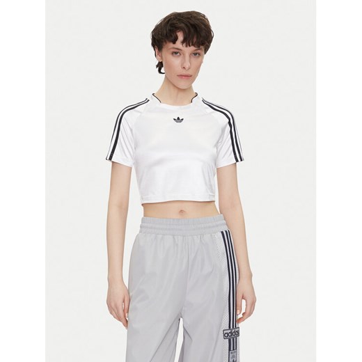 adidas T-Shirt adicolor Teamgeist Baby JD0269 Biały Slim Fit ze sklepu MODIVO w kategorii Bluzki damskie - zdjęcie 182676843