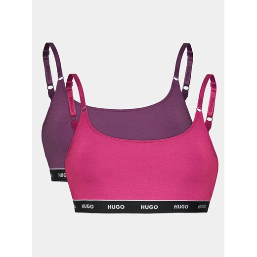 Hugo Komplet 2 biustonoszy topów Twin Bralette 50480158 Różowy ze sklepu MODIVO w kategorii Biustonosze - zdjęcie 182676860