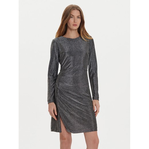 DKNY Sukienka koktajlowa DD4GAA85 Srebrny Regular Fit ze sklepu MODIVO w kategorii Sukienki - zdjęcie 182676862