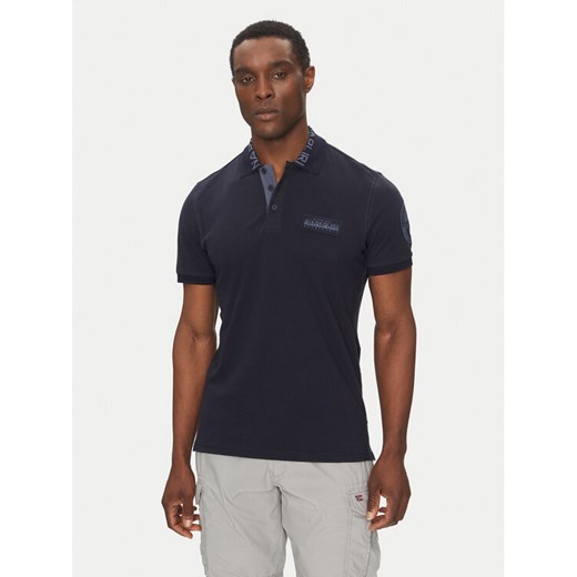 Napapijri Polo E-Amundsen NP0A4IN9 Granatowy Regular Fit ze sklepu MODIVO w kategorii T-shirty męskie - zdjęcie 182676884