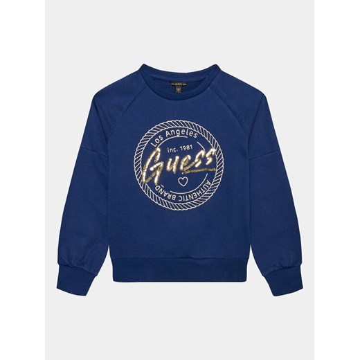 Guess Bluza J3YQ08 KA6R4 Granatowy Regular Fit ze sklepu MODIVO w kategorii Bluzy chłopięce - zdjęcie 182676902