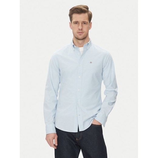 Gant Koszula Oxford 3230115 Błękitny Slim Fit ze sklepu MODIVO w kategorii Koszule męskie - zdjęcie 182676950