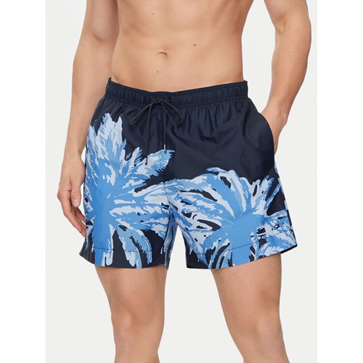 Tommy Hilfiger Szorty kąpielowe UM0UM03298 Niebieski Regular Fit ze sklepu MODIVO w kategorii Kąpielówki - zdjęcie 182677093