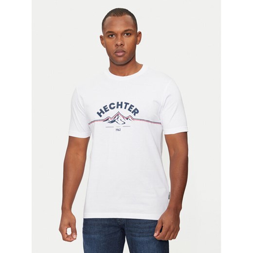 Hechter Paris T-Shirt 75014 142919 Biały Regular Fit ze sklepu MODIVO w kategorii T-shirty męskie - zdjęcie 182677243