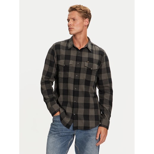 Lee Koszula Clean Western 112355745 Szary Regular Fit ze sklepu MODIVO w kategorii Koszule męskie - zdjęcie 182677291