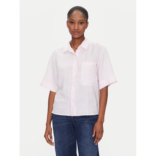 Tommy Hilfiger Koszula WW0WW44720 Różowy Relaxed Fit ze sklepu MODIVO w kategorii Koszule damskie - zdjęcie 182677382