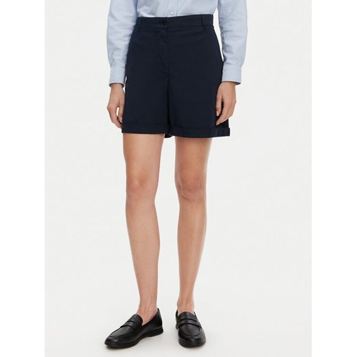 Tommy Hilfiger Szorty materiałowe WW0WW42457 Granatowy Regular Fit ze sklepu MODIVO w kategorii Szorty - zdjęcie 182677424