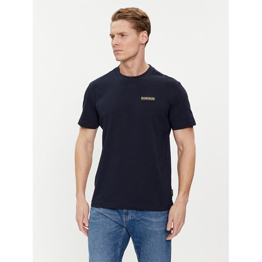 Napapijri T-Shirt Iaato NP0A4HFZ Granatowy Regular Fit ze sklepu MODIVO w kategorii T-shirty męskie - zdjęcie 182677461