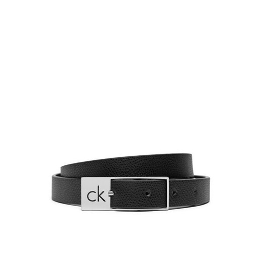 Calvin Klein Pasek Damski Ck Cut Square Buckle 2.0_Caviar K60K612864 Czarny ze sklepu MODIVO w kategorii Paski damskie - zdjęcie 182677510