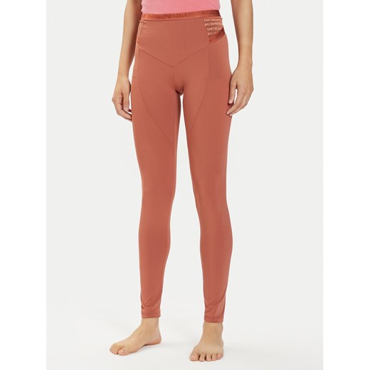 Emporio Armani Underwear Legginsy 164728 3F204 01656 Brązowy Slim Fit ze sklepu MODIVO w kategorii Spodnie damskie - zdjęcie 182677514