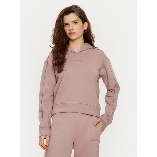Calvin Klein Bluza Hoodie 000QS7261E Beżowy Regular Fit ze sklepu MODIVO w kategorii Bluzy damskie - zdjęcie 182677522