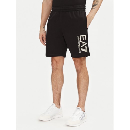 EA7 Emporio Armani Szorty sportowe 7M000232 AF13512 MC156 Czarny Regular Fit ze sklepu MODIVO w kategorii Spodenki męskie - zdjęcie 182677561