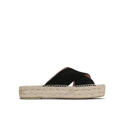 Manebi Espadryle Double Sole X Bands Sandals K 1.0 DX Czarny ze sklepu MODIVO w kategorii Espadryle damskie - zdjęcie 182677592