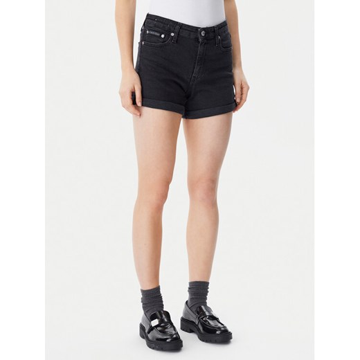 Calvin Klein Jeans Szorty jeansowe J20J225161 Czarny Regular Fit ze sklepu MODIVO w kategorii Szorty - zdjęcie 182677723