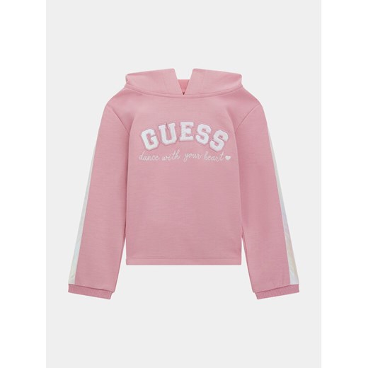 Guess Bluza K4RQ05 KC3M0 Różowy Regular Fit ze sklepu MODIVO w kategorii Bluzy dziewczęce - zdjęcie 182677733
