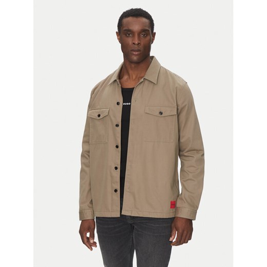 HUGO Kurtka jeansowa Enalu 50468744 Brązowy Oversize ze sklepu MODIVO w kategorii Kurtki męskie - zdjęcie 182677752