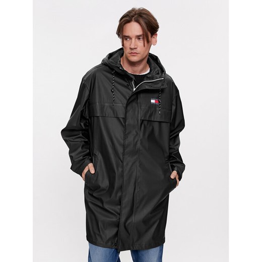 Tommy Jeans Kurtka przeciwdeszczowa Chicago DM0DM16582 Czarny Regular Fit ze sklepu MODIVO w kategorii Kurtki męskie - zdjęcie 182677774