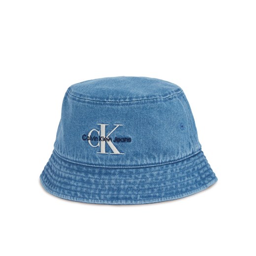 Calvin Klein Kapelusz Mono Logo Denim Bucket Hat LV04G5021G Niebieski ze sklepu MODIVO w kategorii Kapelusze męskie - zdjęcie 182677791