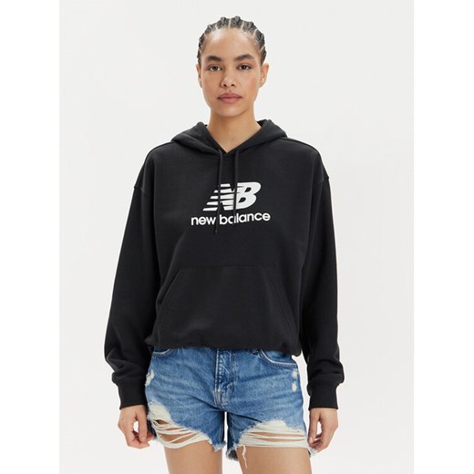 New Balance Bluza WT41504 Czarny Oversize ze sklepu MODIVO w kategorii Bluzy damskie - zdjęcie 182677891