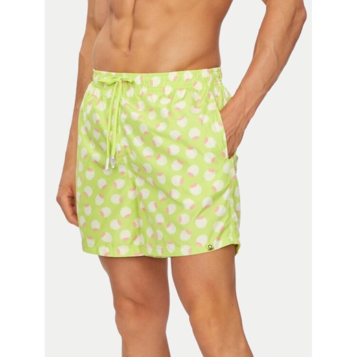 United Colors Of Benetton Szorty kąpielowe 54MX6X00R Zielony Regular Fit ze sklepu MODIVO w kategorii Kąpielówki - zdjęcie 182678001