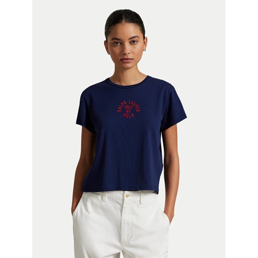 Polo Ralph Lauren T-Shirt 211965108001 Granatowy Regular Fit ze sklepu MODIVO w kategorii Bluzki damskie - zdjęcie 182678080