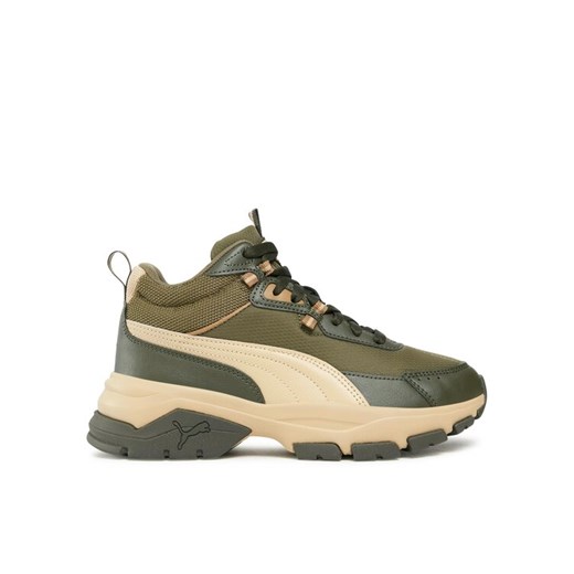 Puma Sneakersy Cassia Via Mid 391309 07 Khaki ze sklepu MODIVO w kategorii Buty sportowe damskie - zdjęcie 182678153