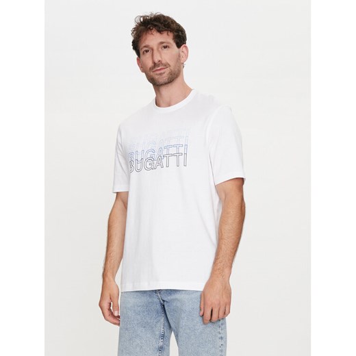 Bugatti T-Shirt 8350 55042A Biały Modern Fit ze sklepu MODIVO w kategorii T-shirty męskie - zdjęcie 182678182