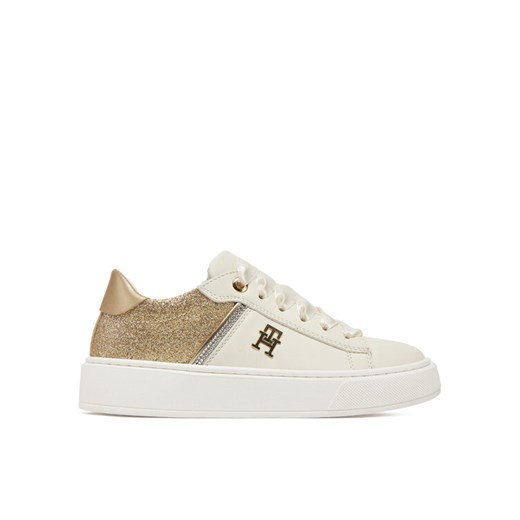 Tommy Hilfiger Sneakersy Low Cut Lace-Up Sneaker T4A9-33935-1281 M Biały ze sklepu MODIVO w kategorii Trampki dziecięce - zdjęcie 182678194