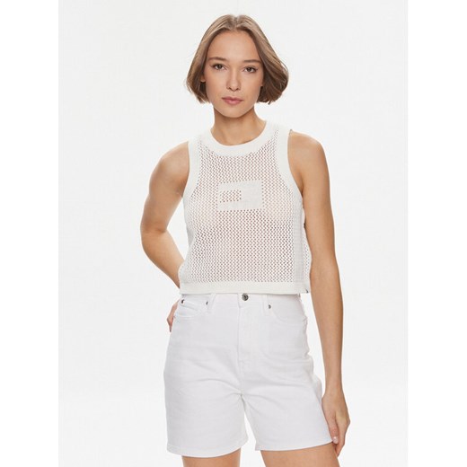 Tommy Jeans Top DW0DW18336 Écru Regular Fit Tommy Jeans XS MODIVO