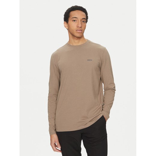 BOSS Longsleeve 50506365 Beżowy Regular Fit ze sklepu MODIVO w kategorii T-shirty męskie - zdjęcie 182678280