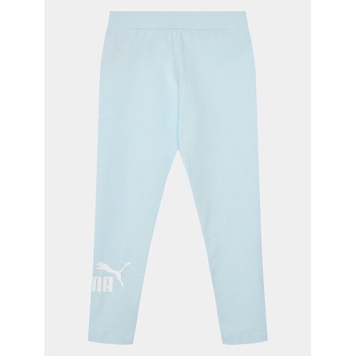 Puma Legginsy Ess Logo 587035 Błękitny Tight Fit ze sklepu MODIVO w kategorii Spodnie dziewczęce - zdjęcie 182678380
