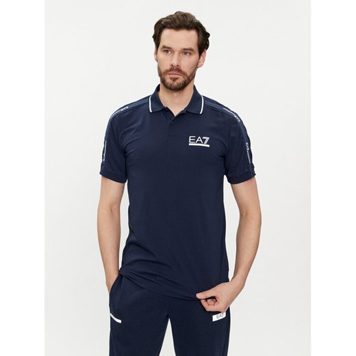 EA7 Emporio Armani Polo 3DPF20 PJ03Z 1554 Granatowy Regular Fit ze sklepu MODIVO w kategorii T-shirty męskie - zdjęcie 182678391