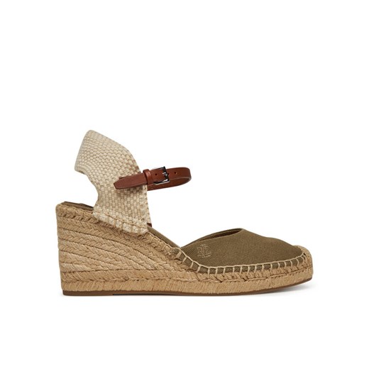 LAUREN RALPH LAUREN Espadryle Robby 802966885001 Khaki ze sklepu MODIVO w kategorii Espadryle damskie - zdjęcie 182678393