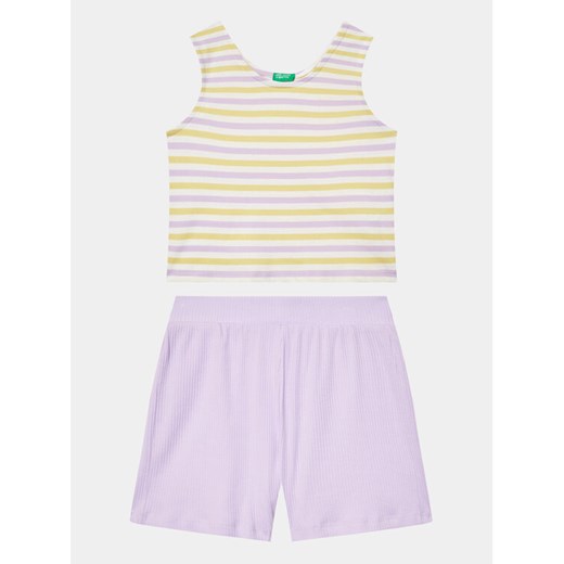 United Colors Of Benetton Komplet top i spodenki 3NVVCK008 Kolorowy Regular Fit ze sklepu MODIVO w kategorii Komplety dziewczęce - zdjęcie 182678452
