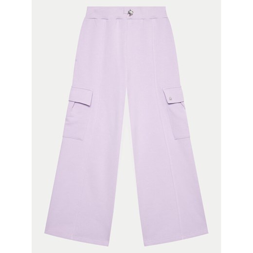 United Colors Of Benetton Spodnie dresowe 33NVCF05D Fioletowy Wide Leg ze sklepu MODIVO w kategorii Spodnie dziewczęce - zdjęcie 182678480
