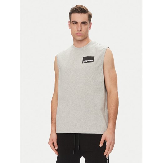 KARL LAGERFELD Tank top A2M17053 Szary Relaxed Fit ze sklepu MODIVO w kategorii T-shirty męskie - zdjęcie 182678531