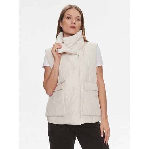 Vila Bezrękawnik Jade 14092205 Écru Regular Fit ze sklepu MODIVO w kategorii Kamizelki damskie - zdjęcie 182678564