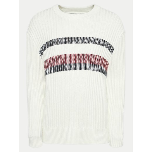 Tommy Hilfiger Sweter MW0MW37246 Beżowy Regular Fit ze sklepu MODIVO w kategorii Swetry męskie - zdjęcie 182678622