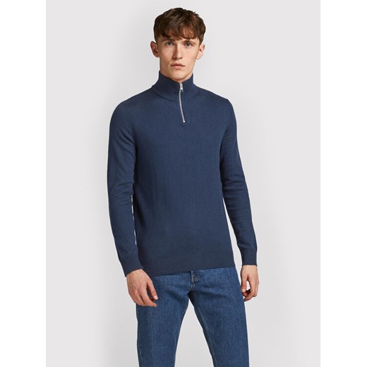 Jack&Jones Sweter Emil 12189339 Granatowy Regular Fit ze sklepu MODIVO w kategorii Swetry męskie - zdjęcie 182678630