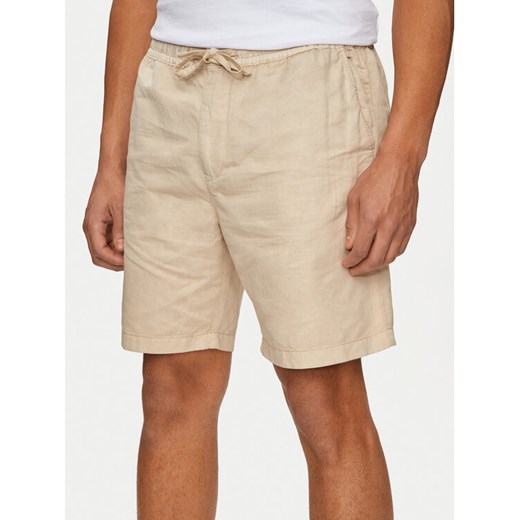 Pepe Jeans Szorty materiałowe Relaxed Linen Smart Shorts PM801093 Beżowy Regular Fit ze sklepu MODIVO w kategorii Spodenki męskie - zdjęcie 182678651