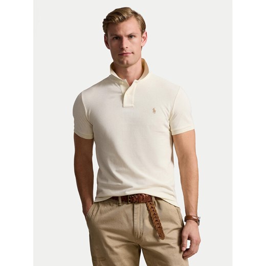 Polo Ralph Lauren Polo 710536856417 Écru Slim Fit ze sklepu MODIVO w kategorii T-shirty męskie - zdjęcie 182678652