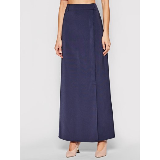 Victoria Victoria Beckham Spódnica maxi Stretch Faille 2221WSK002594A Granatowy Regular Fit ze sklepu MODIVO w kategorii Spódnice - zdjęcie 182678661