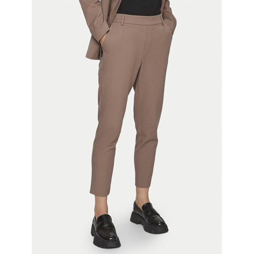 Vila Chinosy Varone 14087406 Brązowy Slim Fit ze sklepu MODIVO w kategorii Spodnie damskie - zdjęcie 182678701