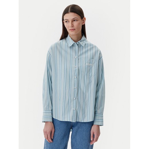Napapijri Koszula G-Nice NP0A4IFO Błękitny Loose Fit ze sklepu MODIVO w kategorii Koszule damskie - zdjęcie 182678730