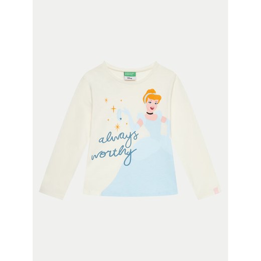 United Colors Of Benetton Bluzka 3ATNG10H8 Écru Regular Fit ze sklepu MODIVO w kategorii T-shirty chłopięce - zdjęcie 182678752