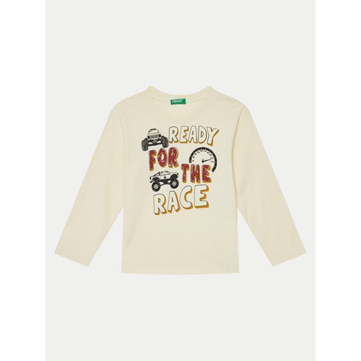 United Colors Of Benetton Bluzka 3ATNG10G7 Beżowy Regular Fit United Colors Of Benetton 110 MODIVO
