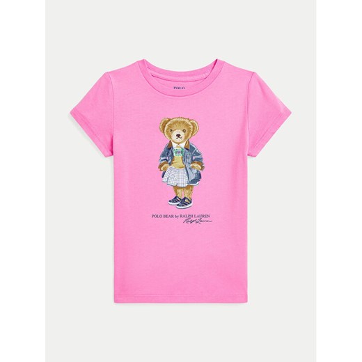 Polo Ralph Lauren T-Shirt 312965154001 Różowy Regular Fit ze sklepu MODIVO w kategorii Bluzki dziewczęce - zdjęcie 182678992