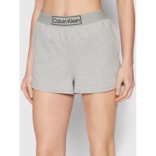 Calvin Klein Underwear Szorty piżamowe 000QS6799E Szary Regular Fit ze sklepu MODIVO w kategorii Piżamy damskie - zdjęcie 182679002