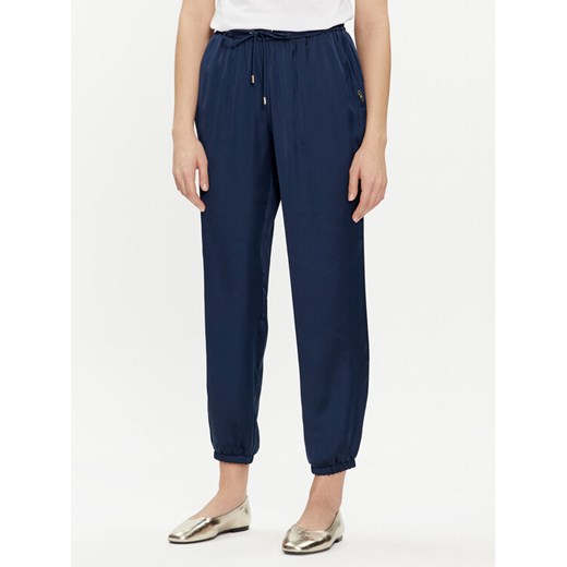 Liu Jo Spodnie materiałowe TA4253 T3810 Granatowy Relaxed Fit ze sklepu MODIVO w kategorii Spodnie damskie - zdjęcie 182679011